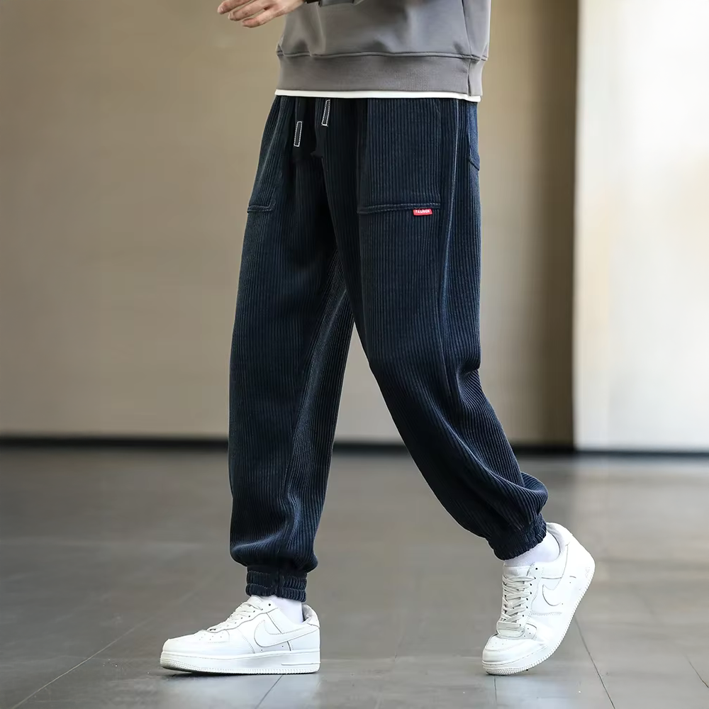 Sztruksowe Spodnie Męskie | Stylowe Jogger Pants Streetwear