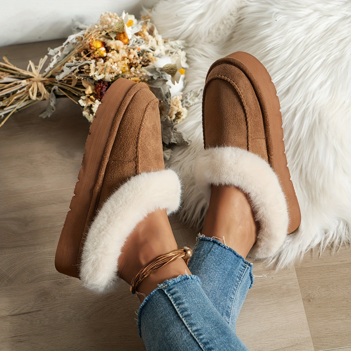 Soraya - Buty Zimowe Damskie | Miękkie Ocieplenie i Podwyższona Podeszwa