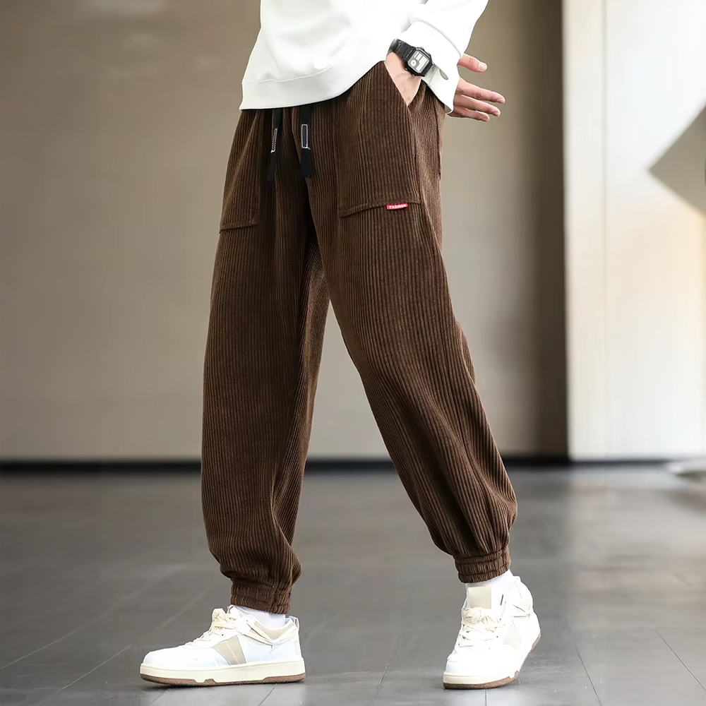 Sztruksowe Spodnie Męskie | Stylowe Jogger Pants Streetwear