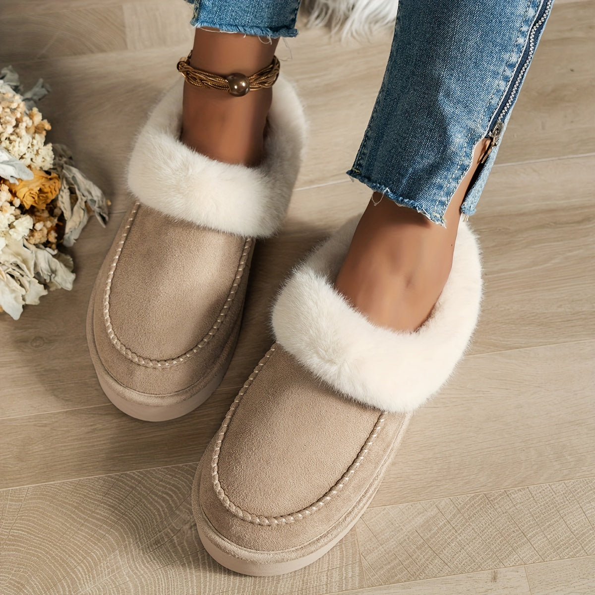 Soraya - Buty Zimowe Damskie | Miękkie Ocieplenie i Podwyższona Podeszwa