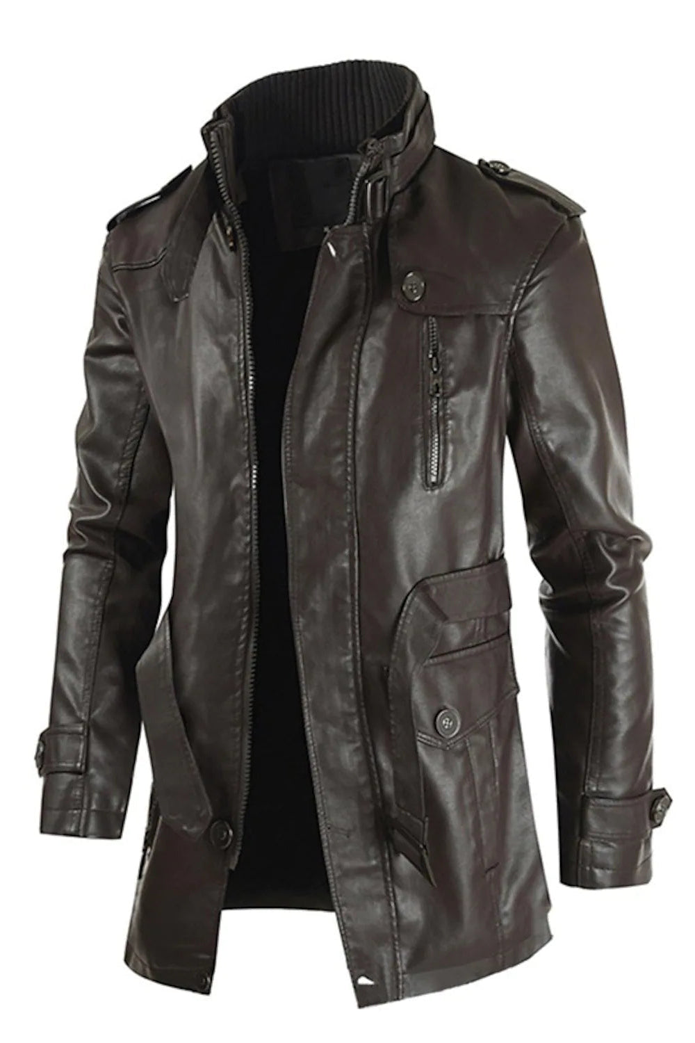 Męska Kurtka Skórzana | Dłuższy Krój I Praktyczne Kieszenie