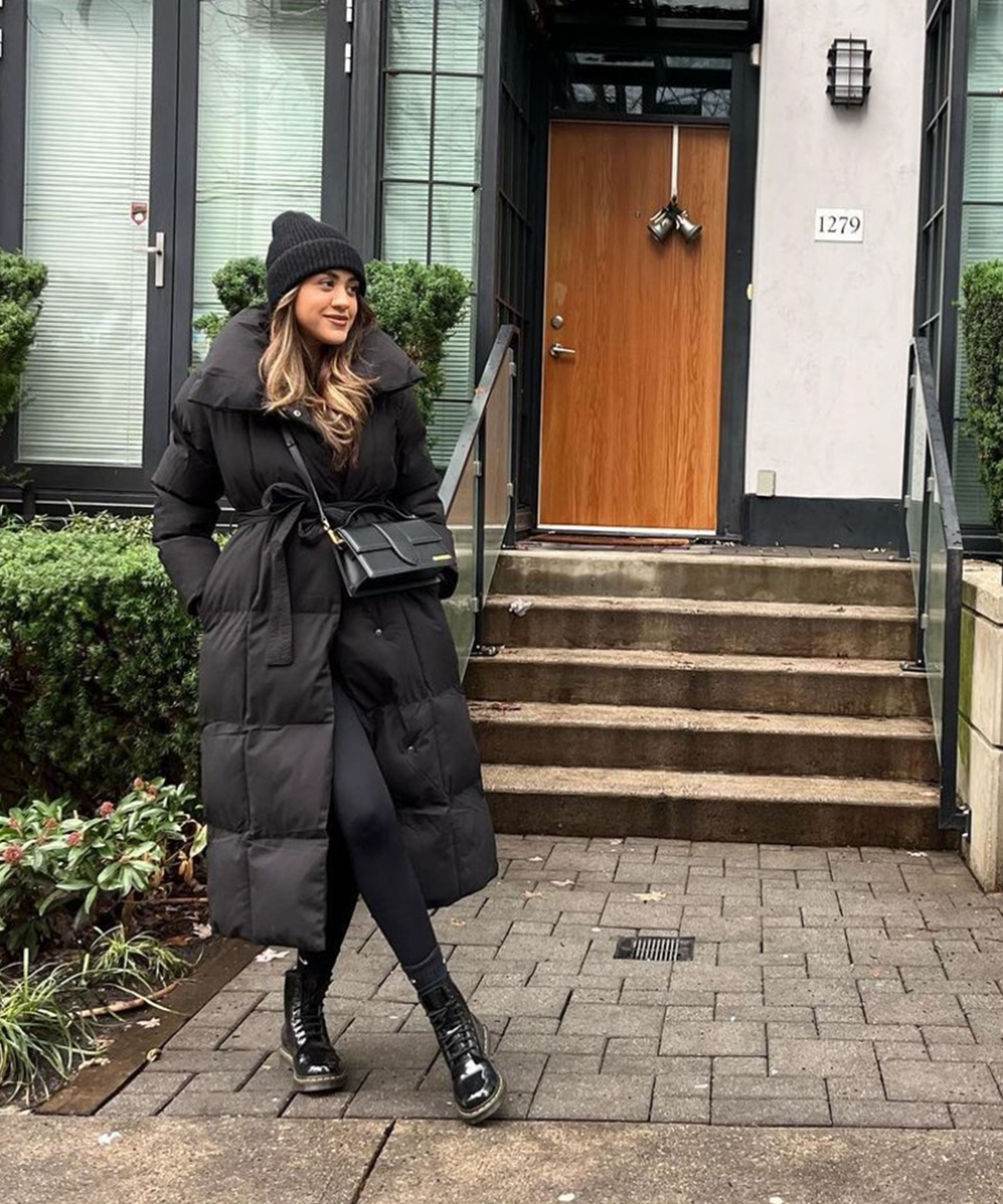 Zimara | Długa Pikowana Kurtka Zimowa Damska