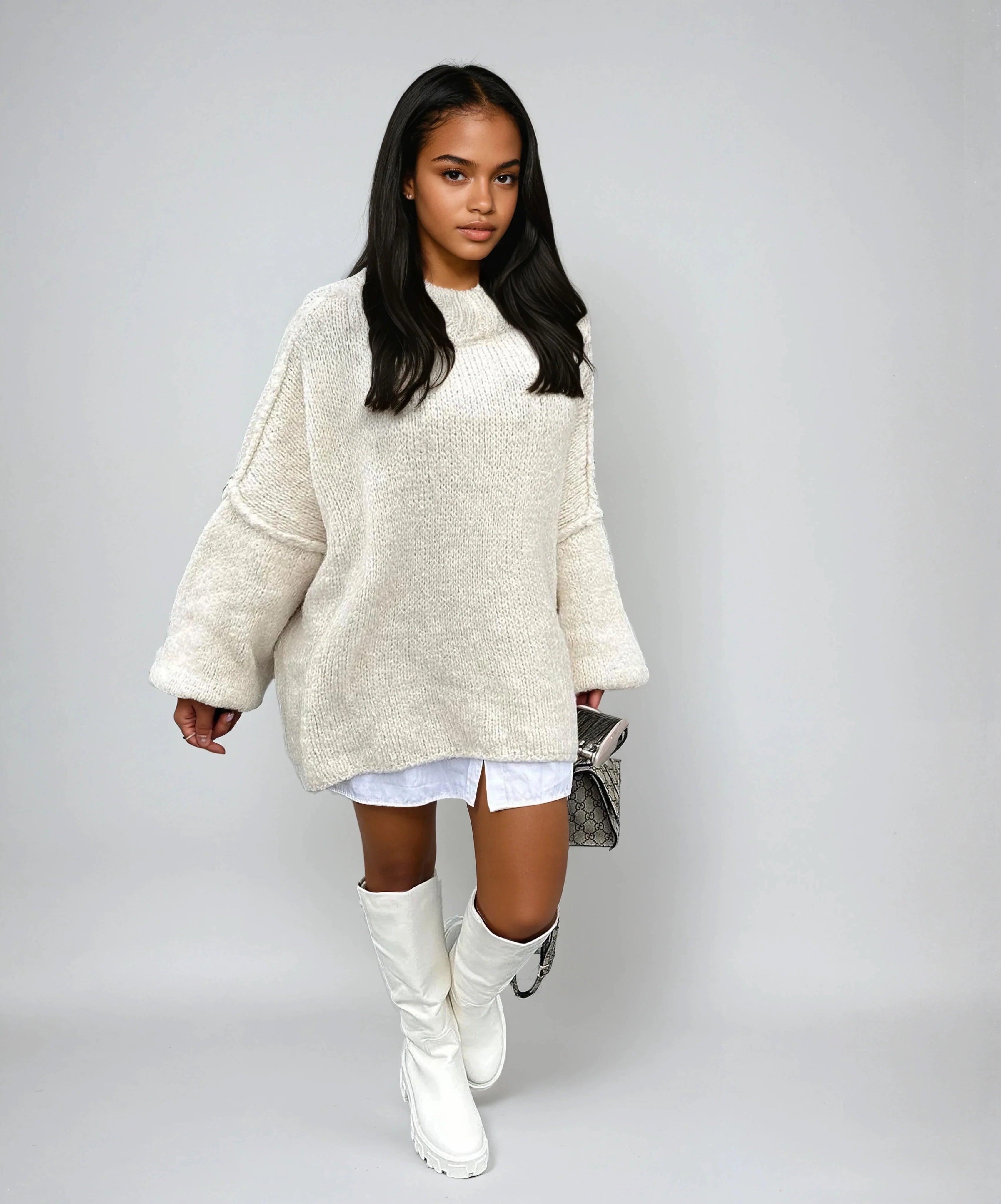 Lira – Sweter oversize damski | Luźny pulower