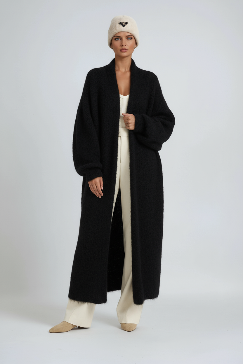 Długi Kardigan Damski | Miękka Konstrukcja i Nowoczesna Forma