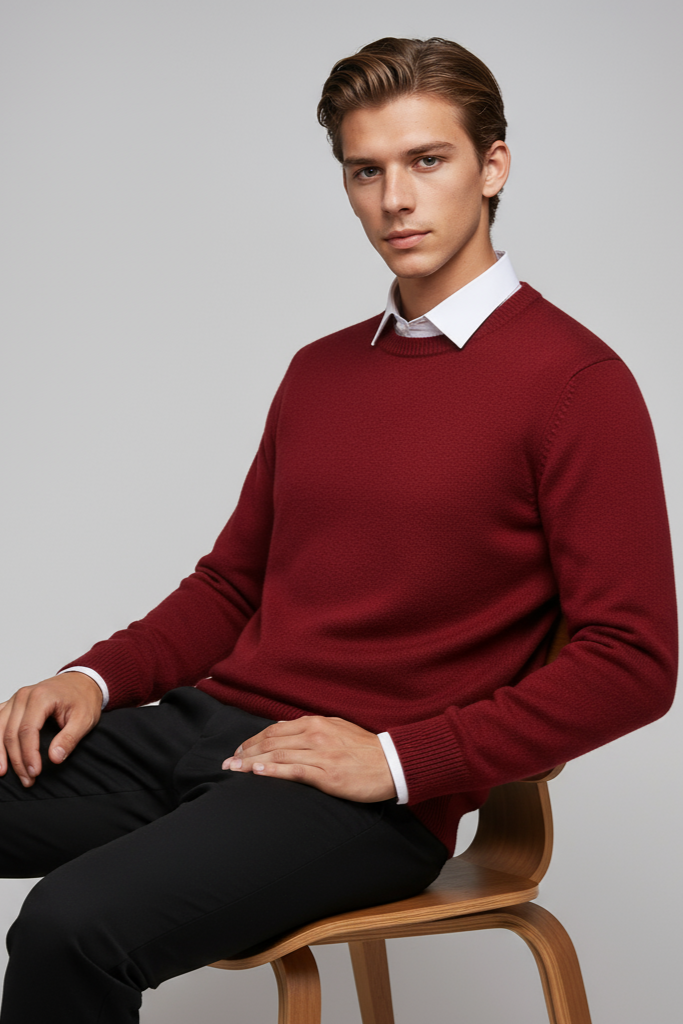 Noah | Męski Sweter z Okrągłym Dekoltem