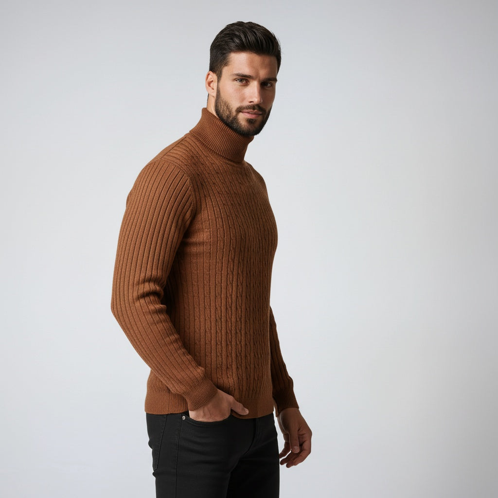 Rovik - Sweter Męski z Golfem