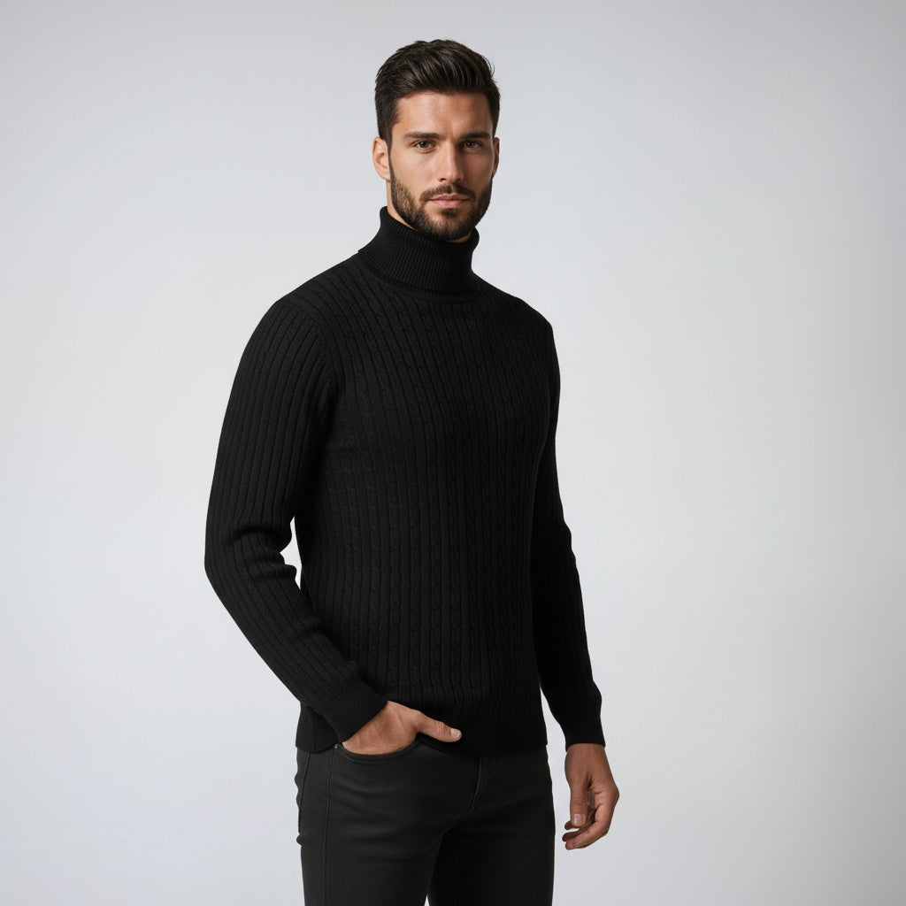 Rovik - Sweter Męski z Golfem