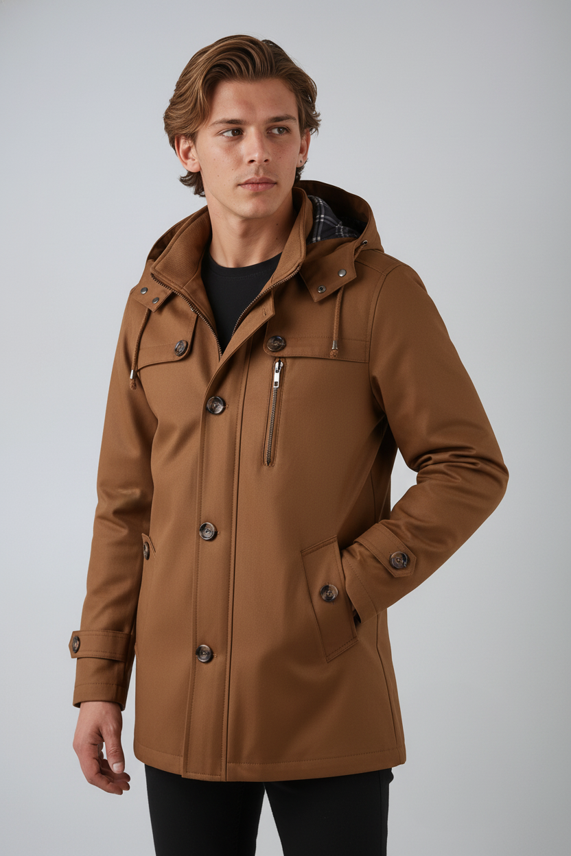 Rovaren - Kurtka Męska Parka Z Kapturem