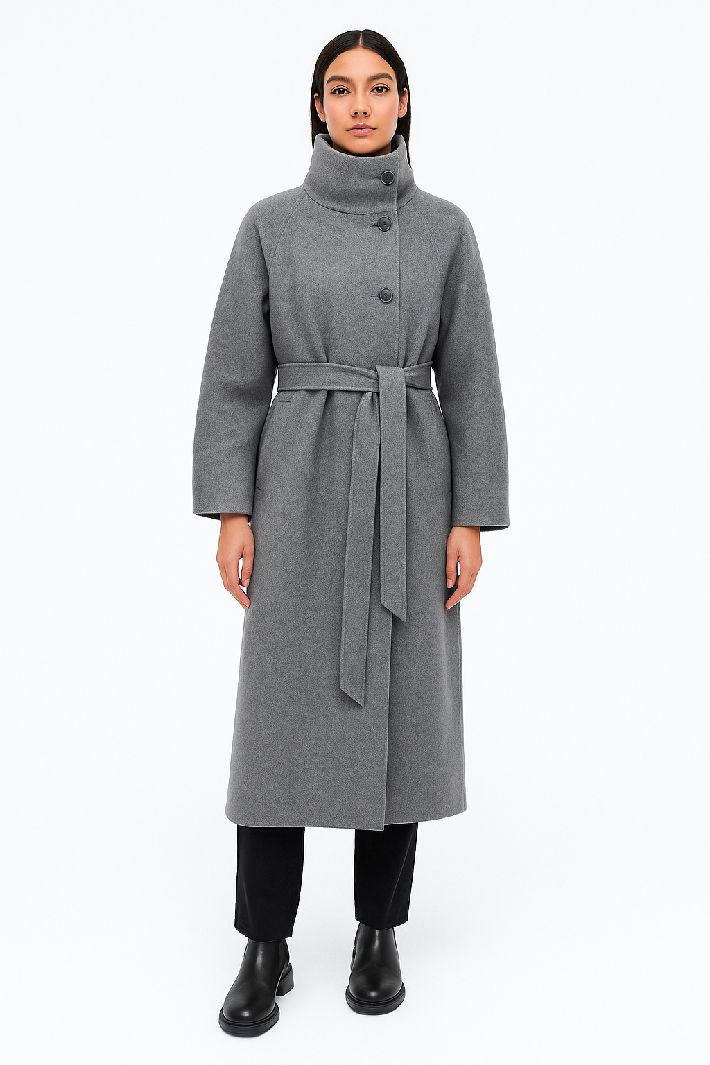 Fiora - Płaszcz Zimowy Damski | Krój Z Paskiem W Talii