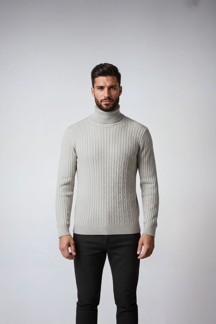 Rovik - Sweter Męski z Golfem