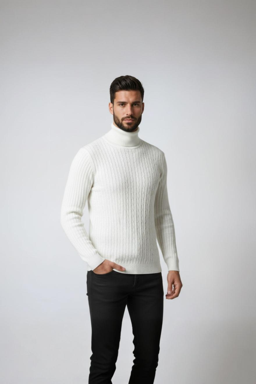 Rovik - Sweter Męski z Golfem