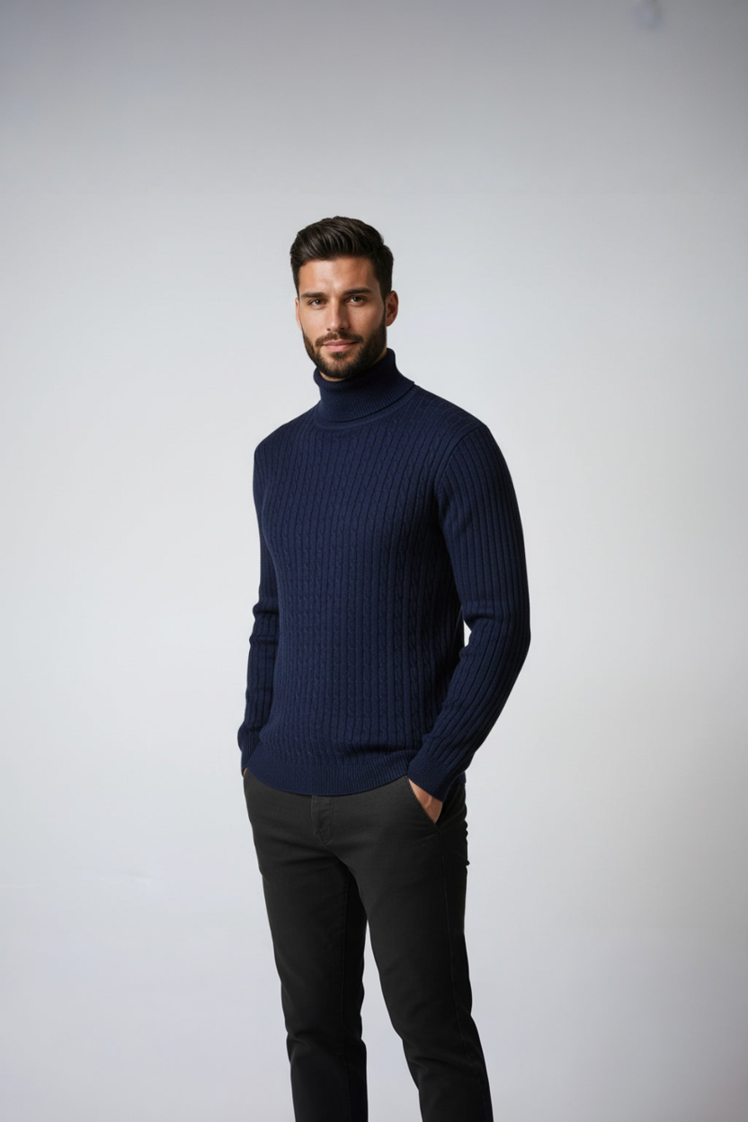 Rovik - Sweter Męski z Golfem