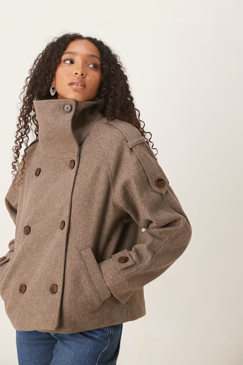 Ciepła Kurtka Damska | Wysoki Kołnierz i Funkcjonalne Detale