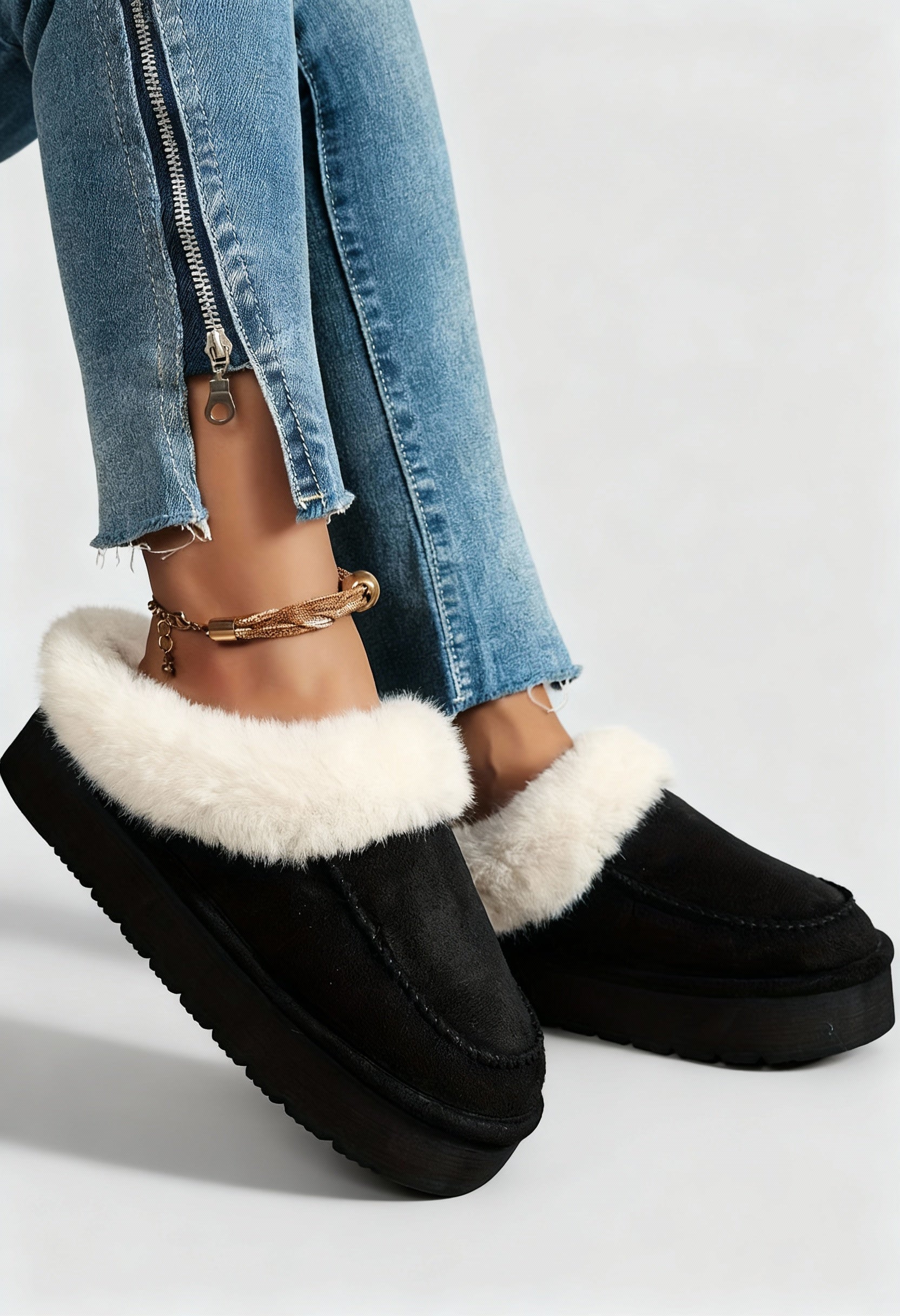 Soraya - Buty Zimowe Damskie | Miękkie Ocieplenie i Podwyższona Podeszwa