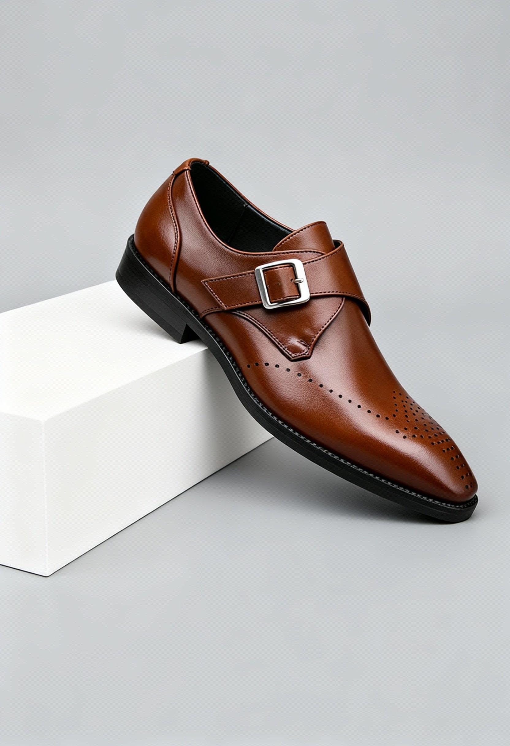 Mateo - Skórzane Buty Męskie | Monk Strap z Klamrą