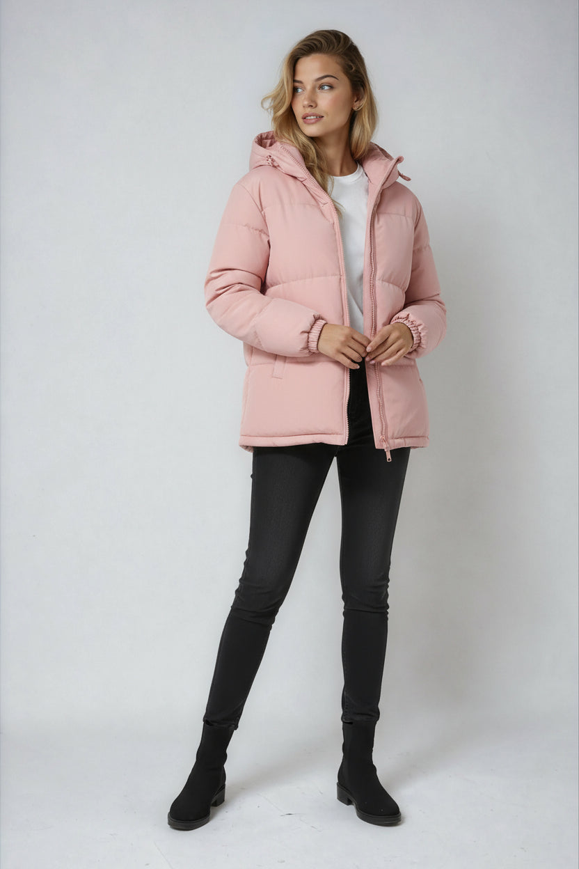 Eva - Kurtka Zimowa Damska | Stylowy Pikowany Fason z Kapturem