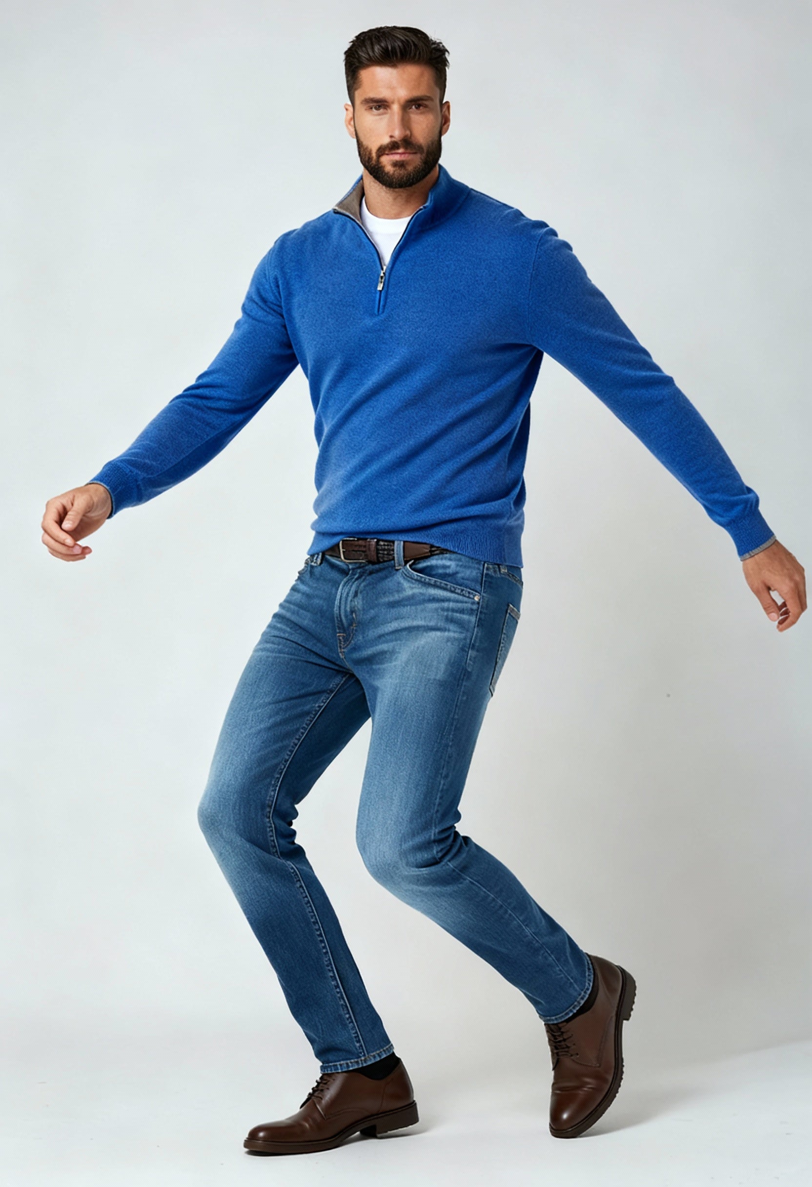 Elias - Sweter Męski | Nowoczesny Półgolf o Dopasowanym Kroju