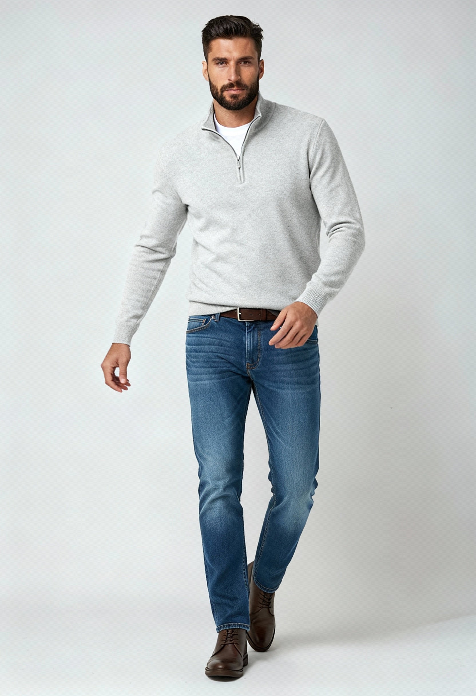 Elias - Sweter Męski | Nowoczesny Półgolf o Dopasowanym Kroju