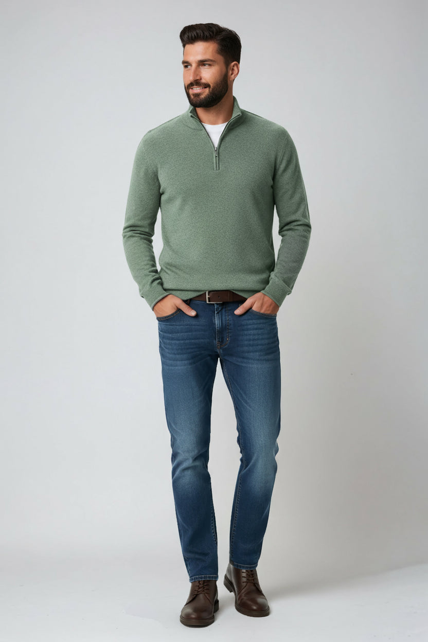 Elias - Sweter Męski | Nowoczesny Półgolf o Dopasowanym Kroju