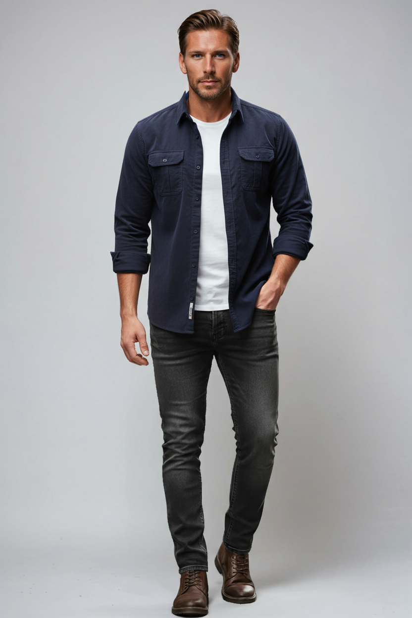 Felix - Koszula Męska | Casualowy Styl z Kieszeniami