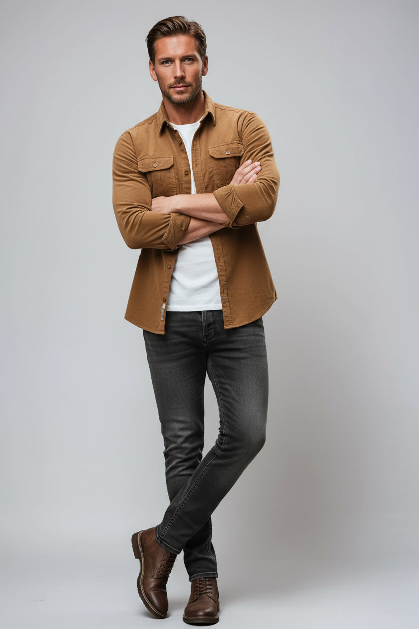 Felix - Koszula Męska | Casualowy Styl z Kieszeniami