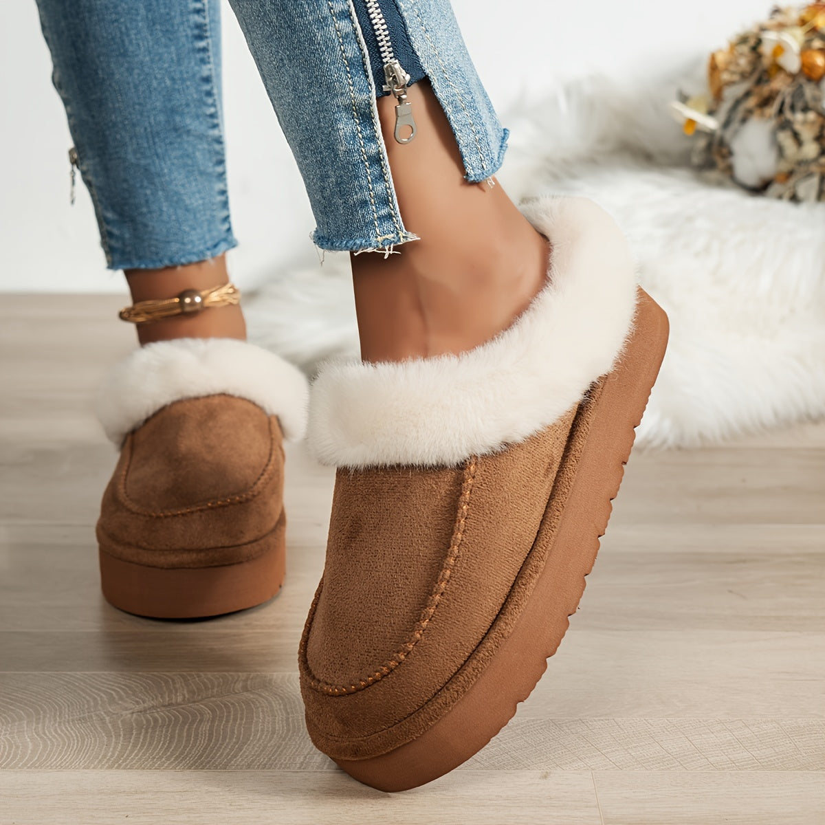 Soraya - Buty Zimowe Damskie | Miękkie Ocieplenie i Podwyższona Podeszwa