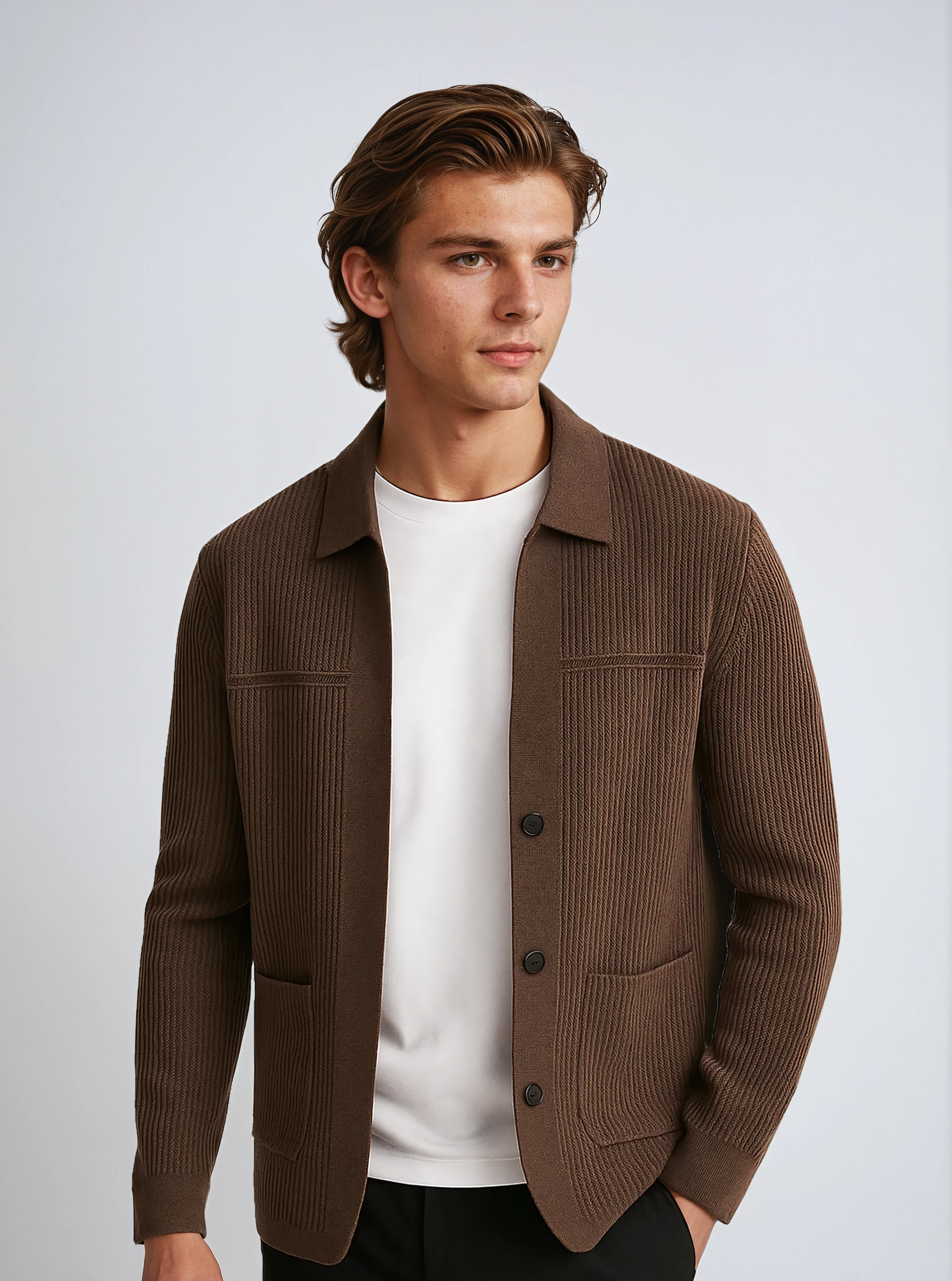 Dimitri - Kardigan Męski | Dzianinowy z Kieszeniami