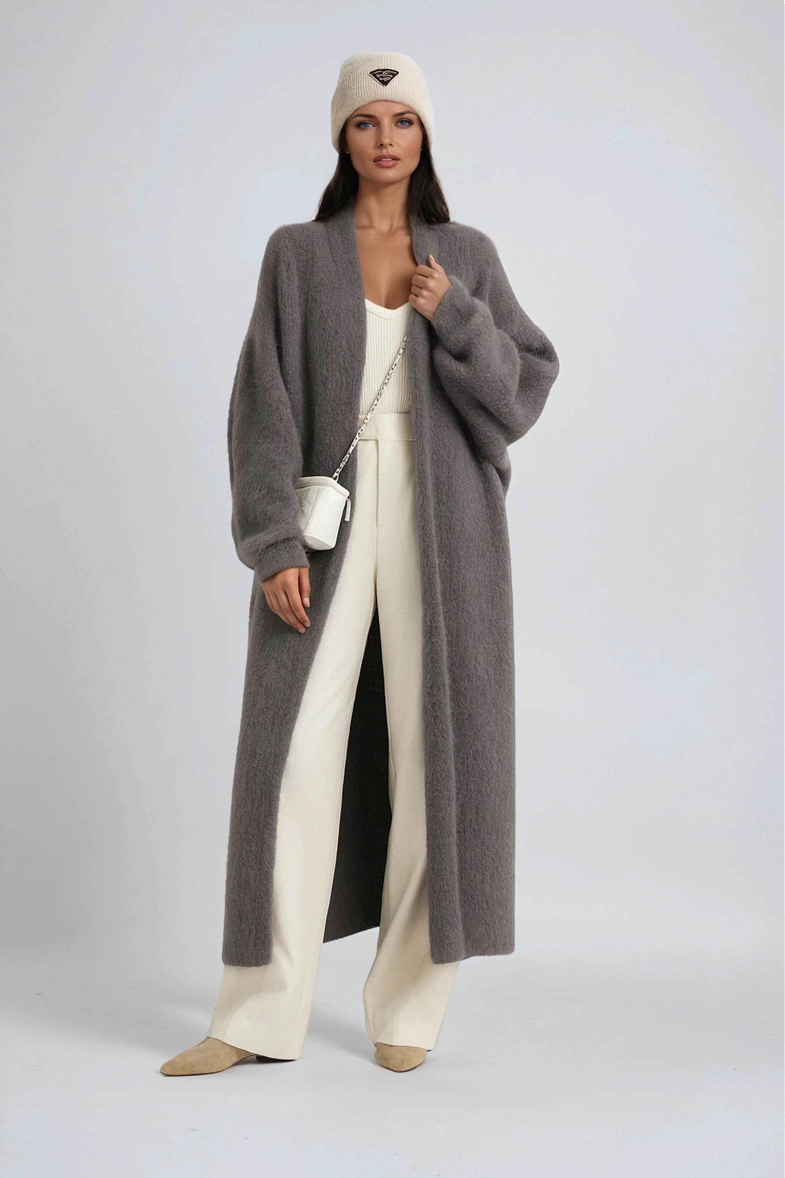Długi Kardigan Damski | Miękka Konstrukcja i Nowoczesna Forma