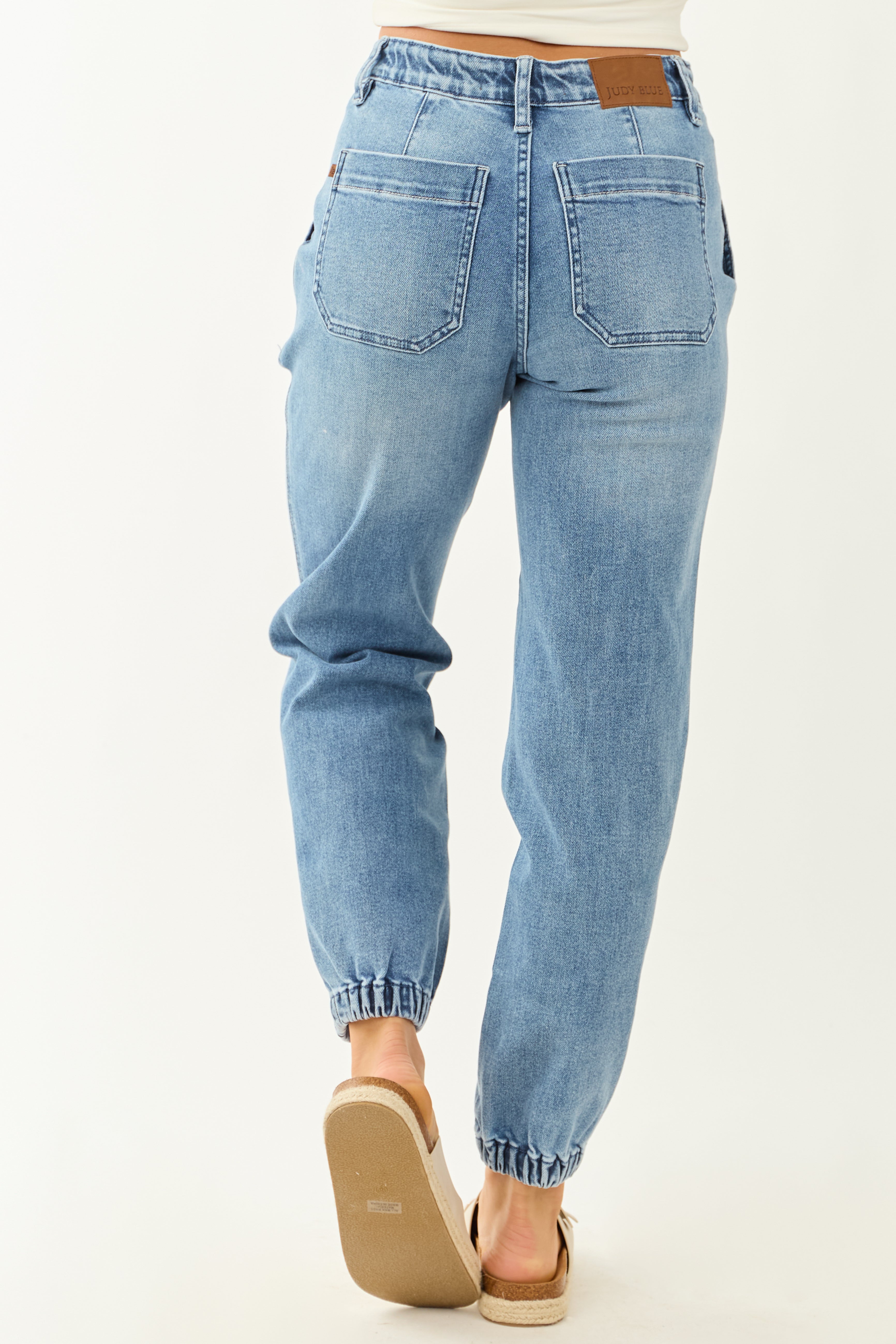 Noelle Damskie Jeansy | Jogger z Troczkiem