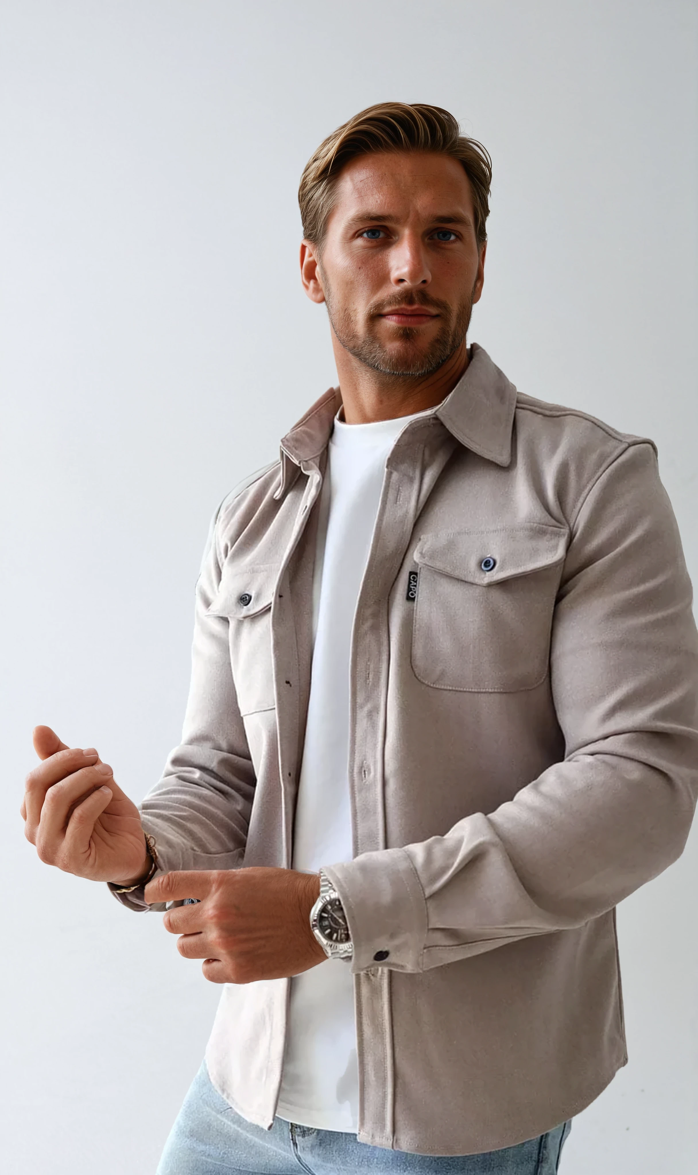 Koszula Męska | Długim Rękawem  z  Minimalistyczny Styl