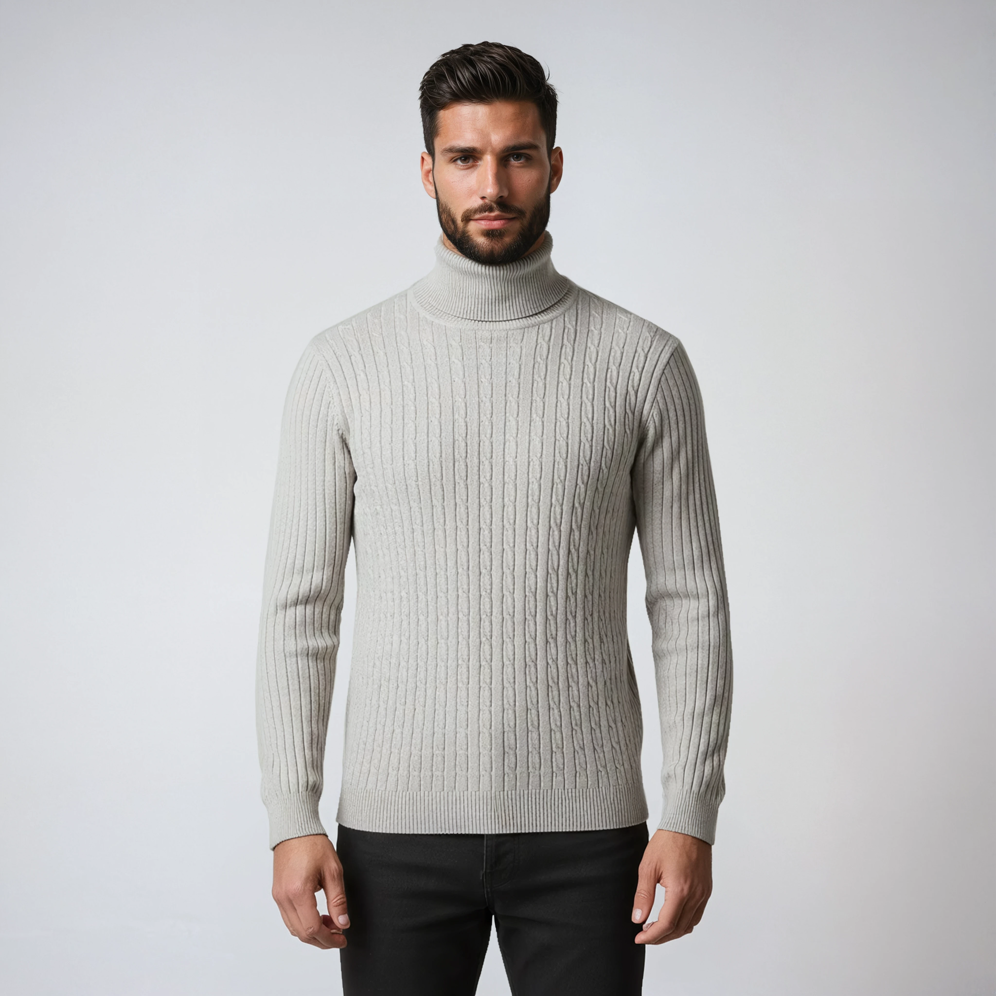 Rovik - Sweter Męski z Golfem