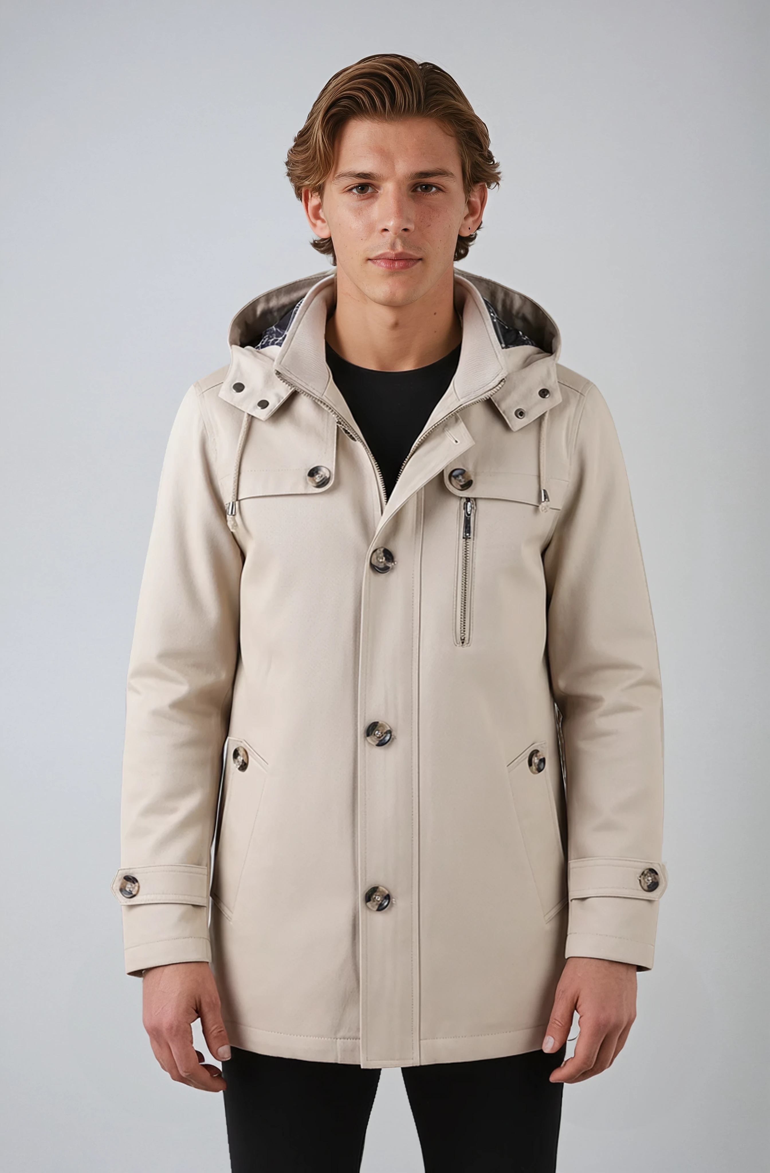 Rovaren - Kurtka Męska Parka Z Kapturem