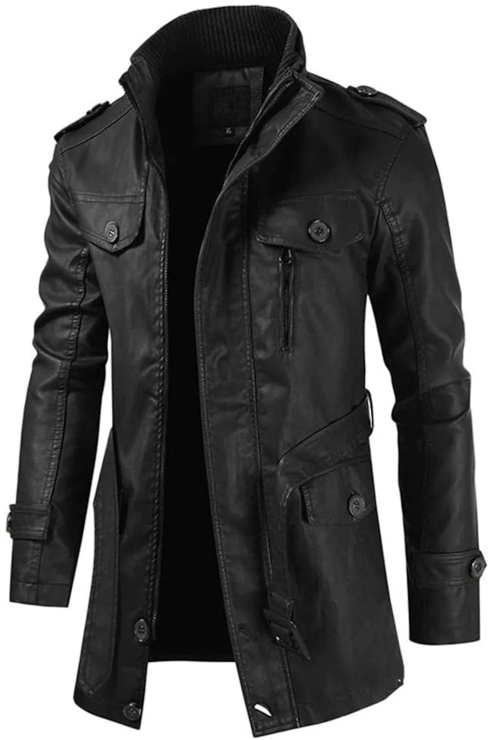 Męska Kurtka Skórzana | Dłuższy Krój I Praktyczne Kieszenie