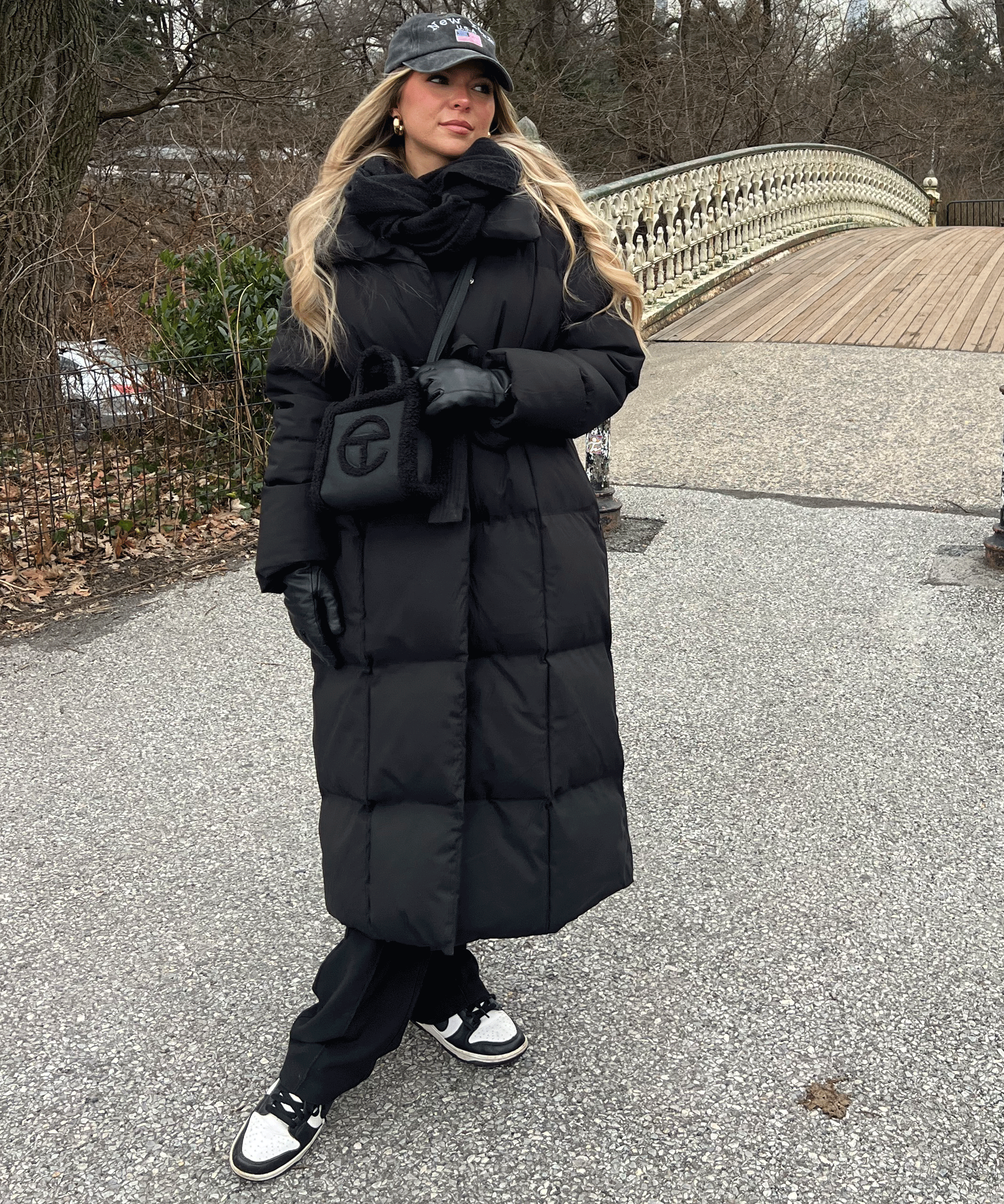 Zimara | Długa Pikowana Kurtka Zimowa Damska