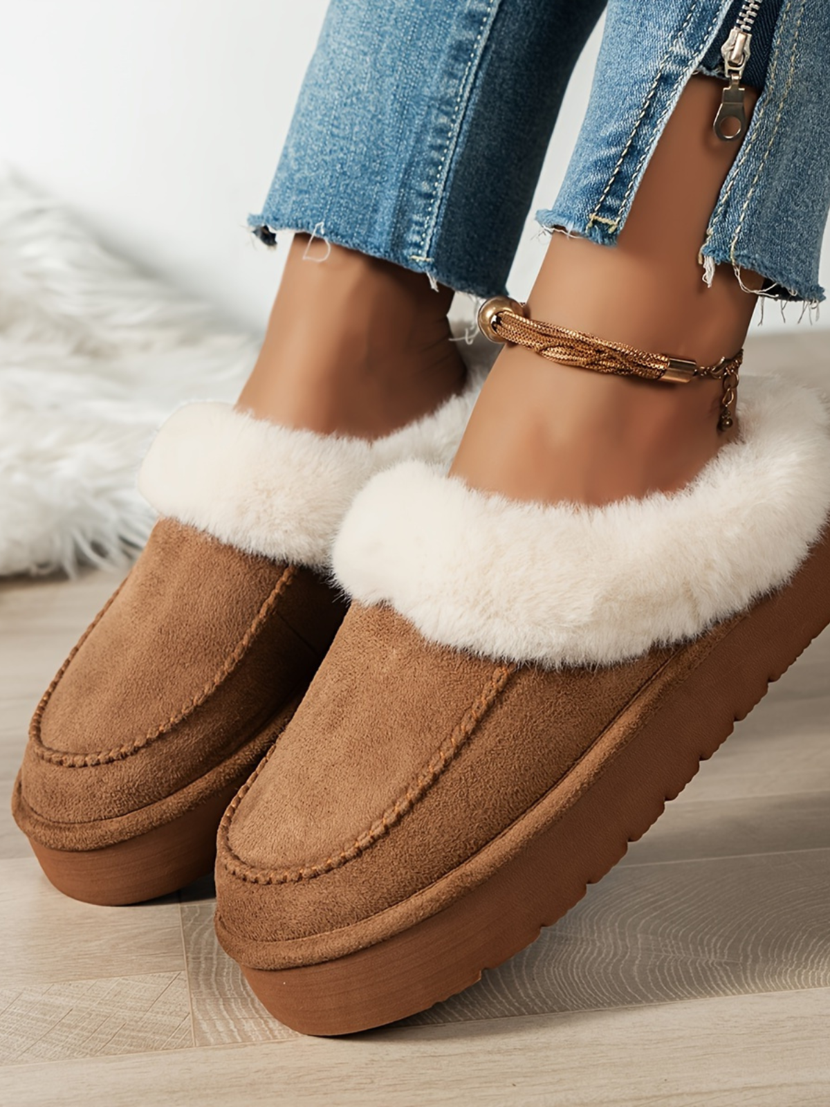 Soraya - Buty Zimowe Damskie | Miękkie Ocieplenie i Podwyższona Podeszwa