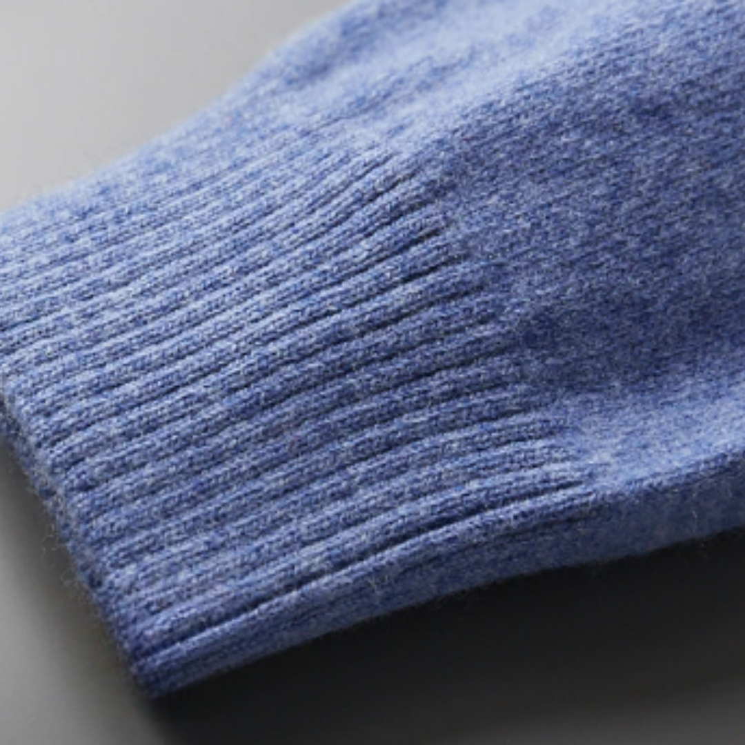 Aldric - Sweter Męski Polo | Strukturalna Dzianina i Schludne Wykończenia