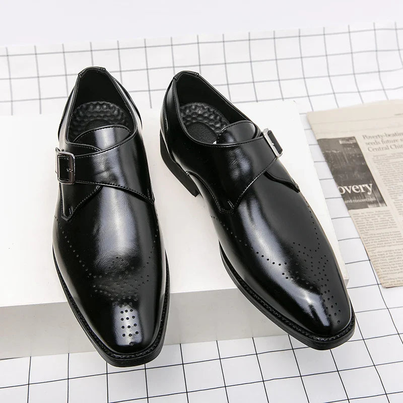Mateo - Skórzane Buty Męskie | Monk Strap z Klamrą