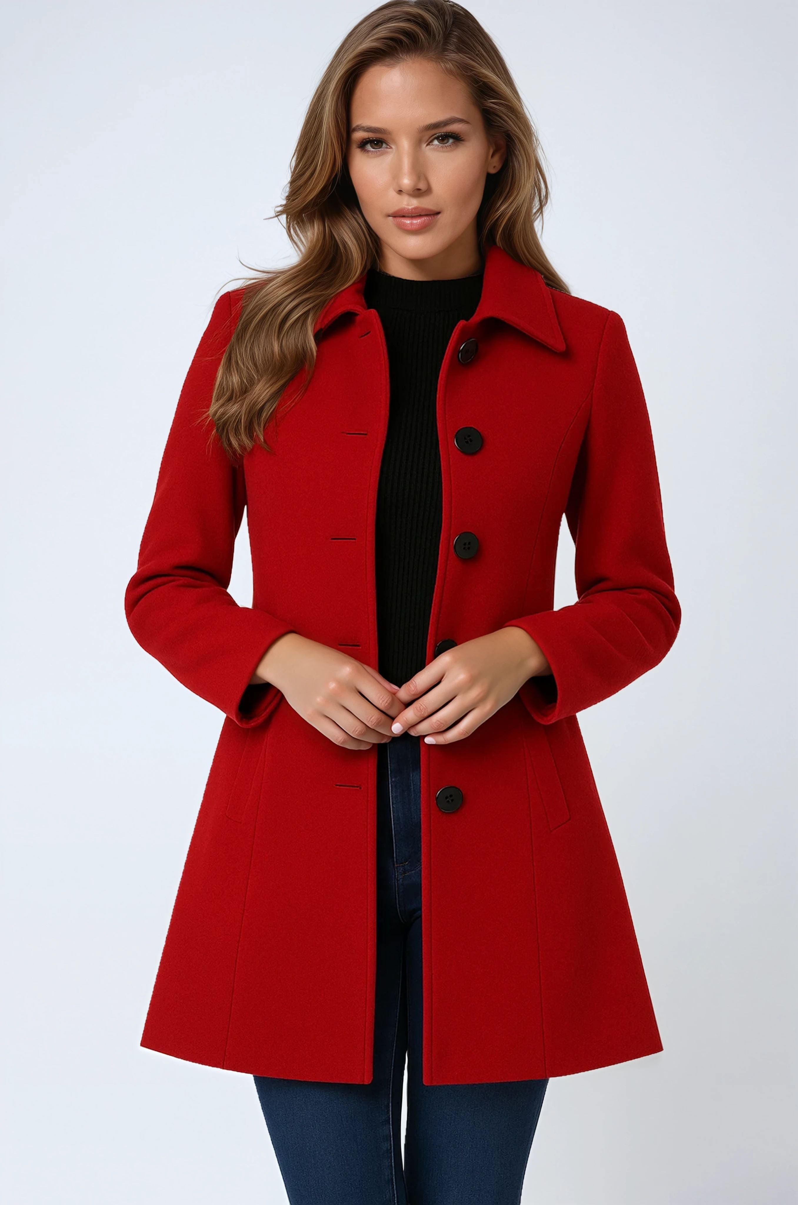 Klara - Płaszcz Zimowy Damski | Stylowy i Taliowany Krój