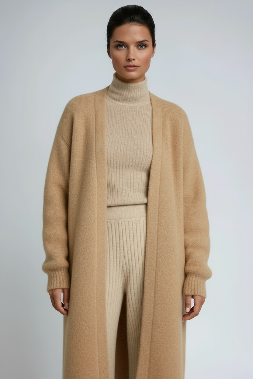 Długi Kardigan Damski | Miękka Konstrukcja i Nowoczesna Forma