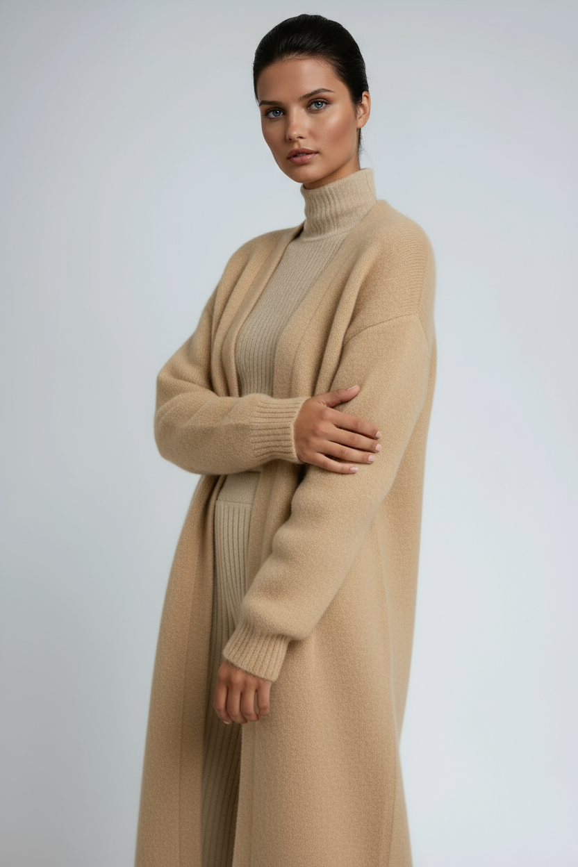 Długi Kardigan Damski | Miękka Konstrukcja i Nowoczesna Forma