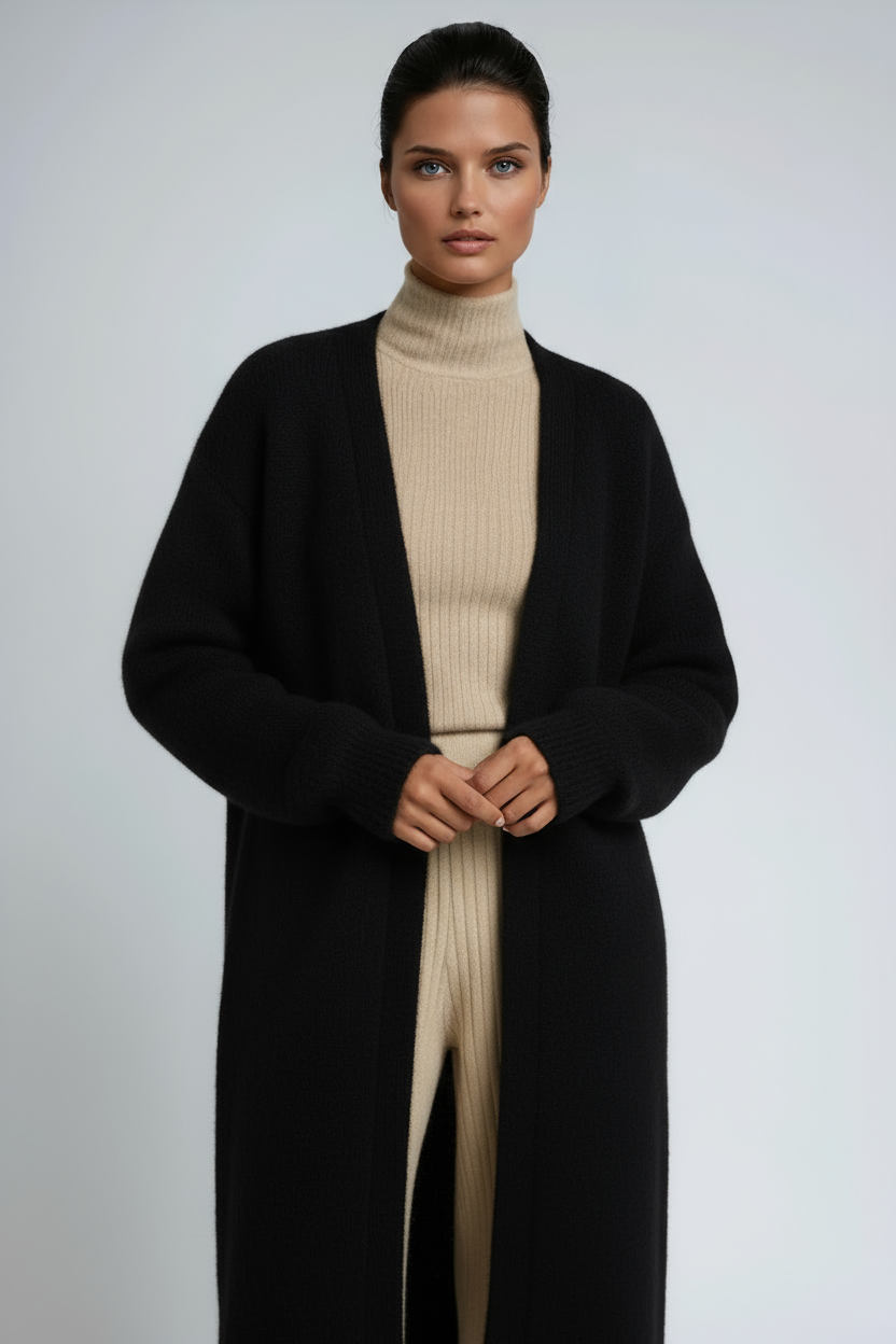 Długi Kardigan Damski | Miękka Konstrukcja i Nowoczesna Forma