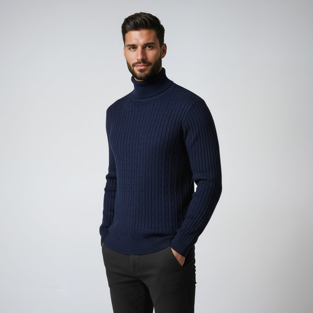 Rovik - Sweter Męski z Golfem