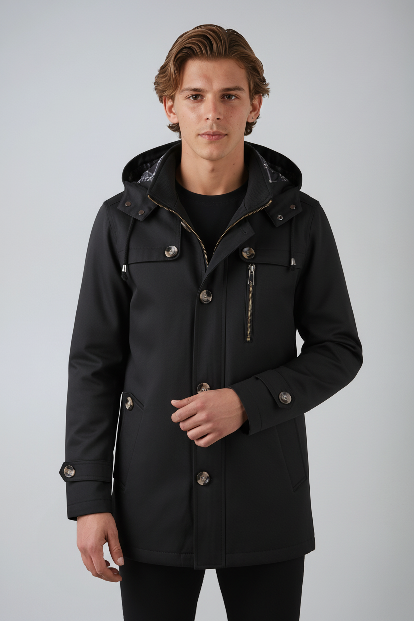 Rovaren - Kurtka Męska Parka Z Kapturem