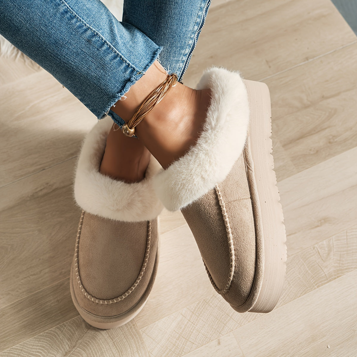 Soraya - Buty Zimowe Damskie | Miękkie Ocieplenie i Podwyższona Podeszwa