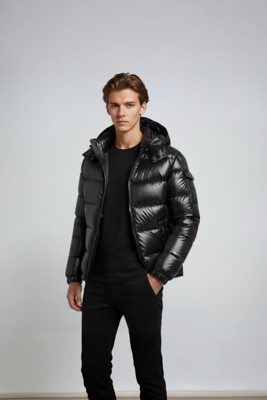 Ruven Kurtka zimowa męska | Pikowana z kapturem