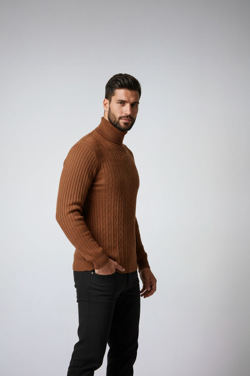 Rovik - Sweter Męski z Golfem