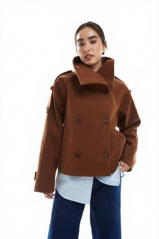 Ciepła Kurtka Damska | Wysoki Kołnierz i Funkcjonalne Detale