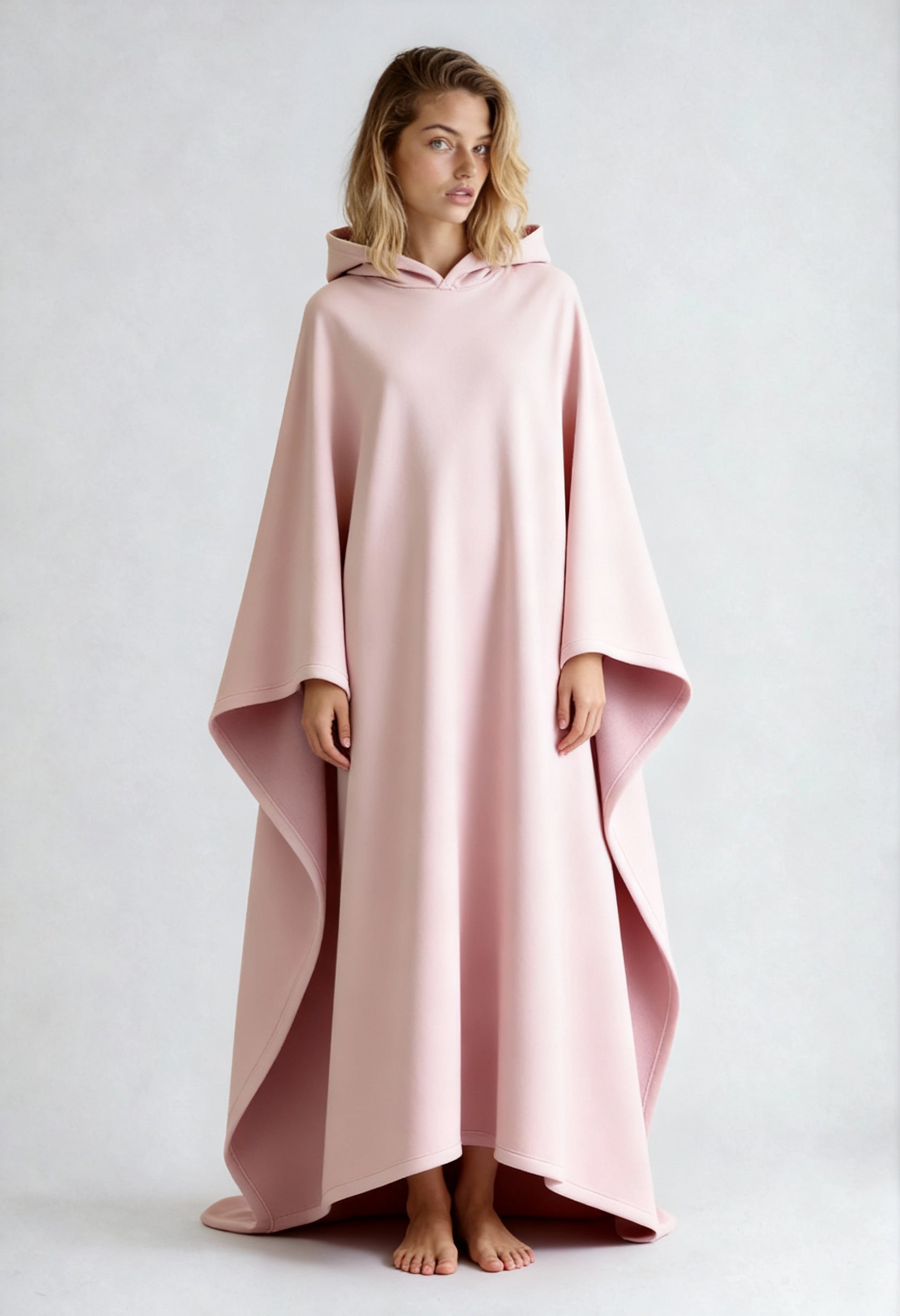 Koc z Kapturem Damski | Ciepły Polarowy Szlafrok na Chłodne Wieczory