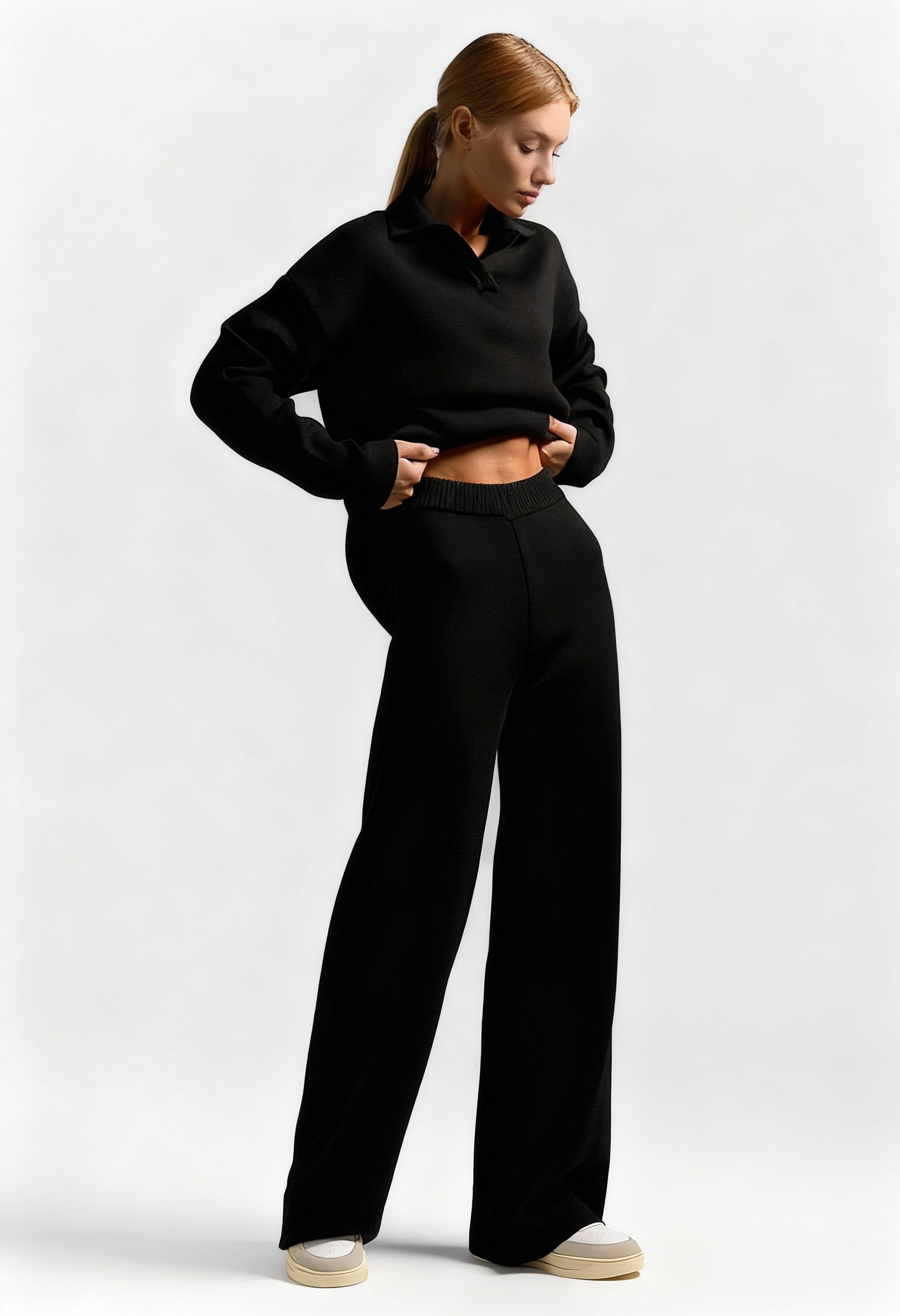 Komplet Dzianinowy Damski | Wygodny Zestaw Loungewear