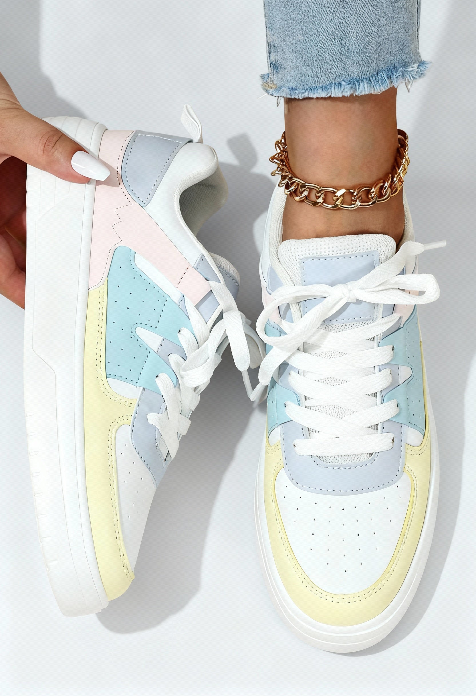 Eva - Sneakersy Damskie | Pastelowy Design i Nowoczesny Styl